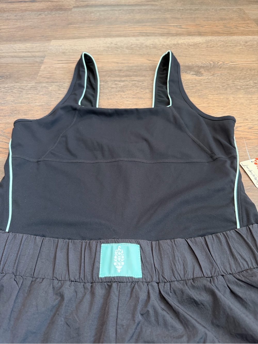 FP Movement Varsity Blues Runsie Black Mint Square Neck One Piece Size Large - Picture 4 of 8